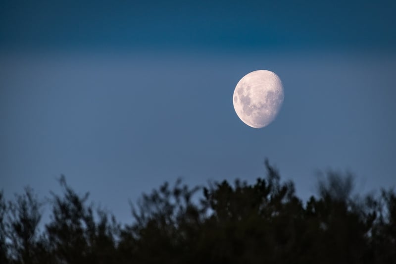 Moon in Blue Sky